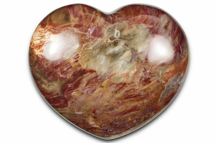 Polished Triassic Petrified Wood Heart - Madagascar #355626